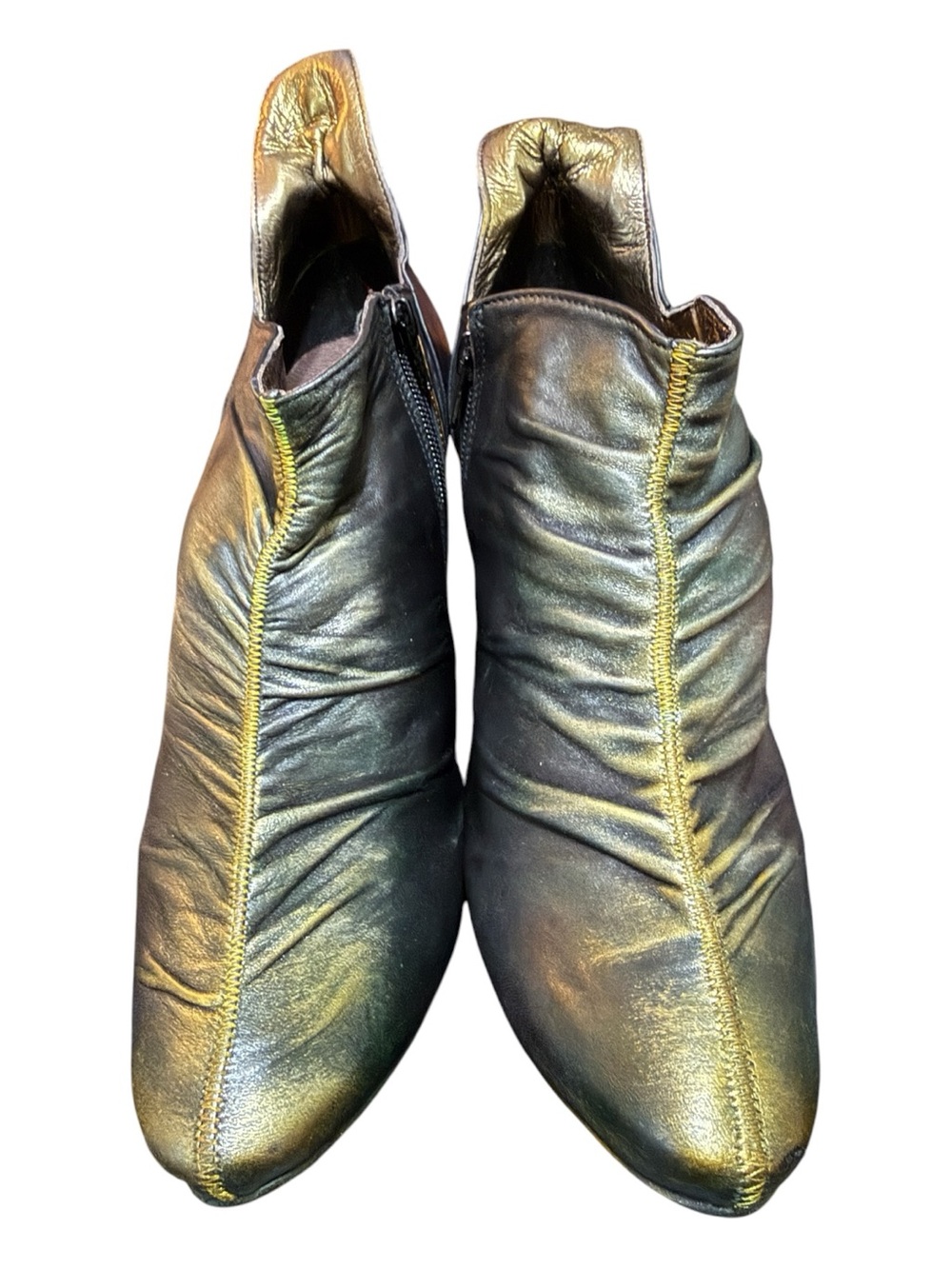 Papucei Yolo AW19 Black Green Leather Ankle Boots EU 42 US 11 NIB